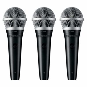 SHURE PGA48 - Pack de 03 Micrófonos Vocal Dinámico Cardioide
