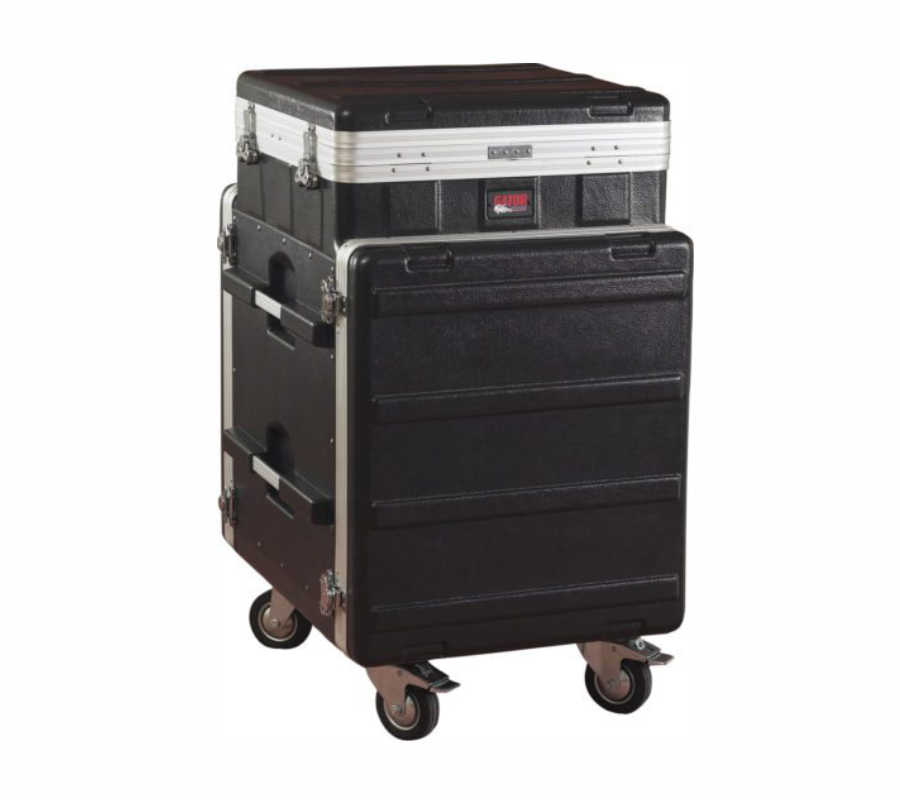 GATOR GRC-10X12 PU – Rack Superior Inclinado Emergente de 10U, Rack frontal de 12U y Rack trasero de 12U