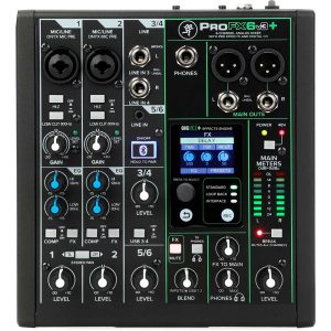 MACKIE PROFX6v3+ -Mezclador de 6 Canales con Efectos, USB y Bluetooth