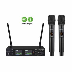 MACKENZIE UHF450 - Sistema de Micrófonos Inalámbricos Dobles